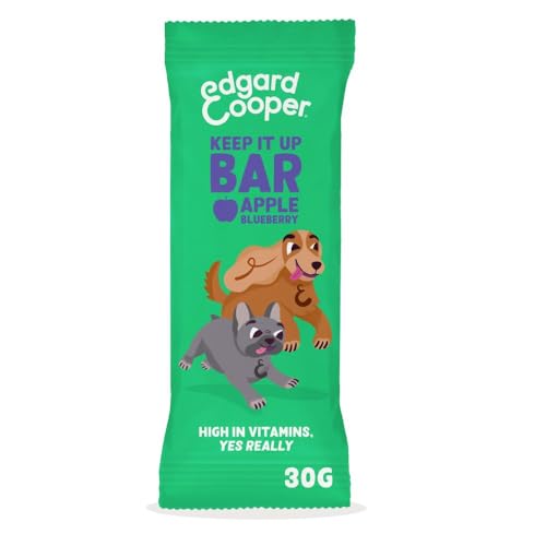 Edgard Cooper Hundeleckerli, Keep it Up Bar (Apfel, 30g x 1) Adult & Welpen Leckerlis, Getreidefrei, Pflanzenbasiert, voller Obst und ohne Zuckerzusatz von Edgard Cooper
