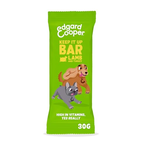 Edgard Cooper Hundeleckerli, Keep it Up Bar (Lamm, 30g x 1) Adult & Welpen Leckerlis, Getreidefrei, Natürliche Zutaten, hoher Proteingehalt und frisches Fleisch von Edgard Cooper