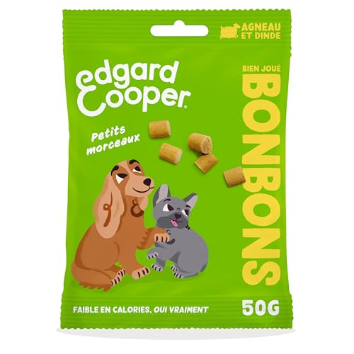 Edgard Cooper Leckerli für Hunde, (Lamm, 50 g Beutel), große Süßigkeiten, frisches Fleisch, kalorienarm, getreidefreies Rezept, Bonbons zum Trainieren von Edgard Cooper