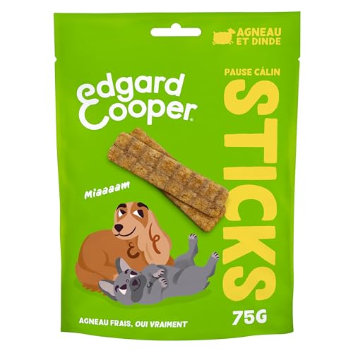 Edgard & Cooper Leckereien für Hunde, Protein-Stick, natürlich, für ausgewachsene Hunde, ohne Getreide, Beutel mit 75 g x 1, Lamm & Truthahn von Edgard Cooper