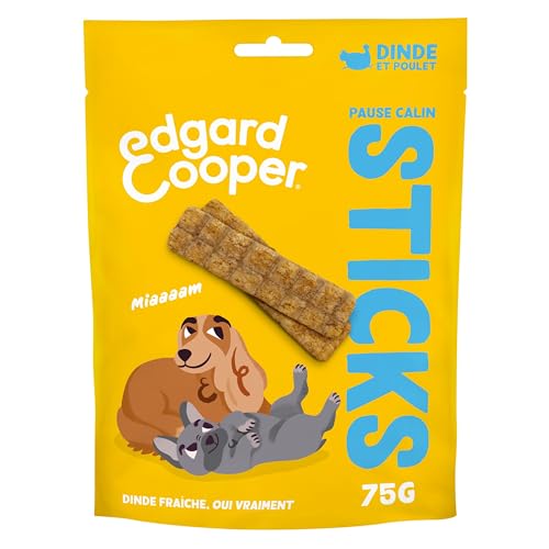 Edgard Cooper Leckerli für Hunde, (Truthahn & Huhn, 75 g x 1), Kuschelpause, ohne Zuckerzusatz, Rezept ohne Getreide, Sticks zum Verlieben von Edgard Cooper