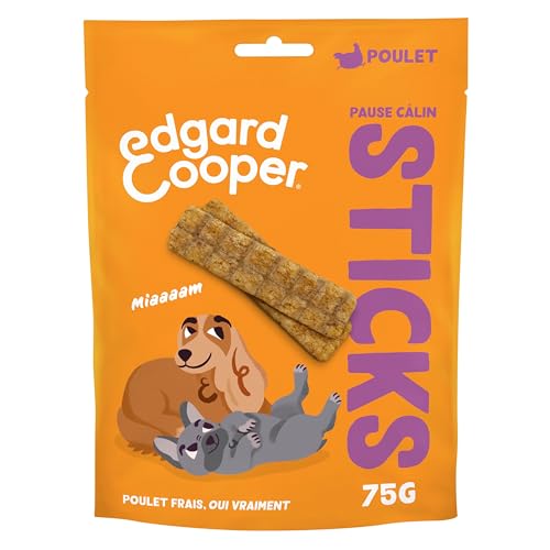 Edgard Cooper Leckerli für Hunde (Huhn, 75 g x 1), Kuschelpause, frisches Fleisch, ohne Zuckerzusatz, Rezept ohne Getreide, Sticks zum Verlieben von Edgard Cooper
