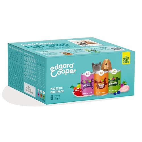 Edgard & Cooper Nassfutter für Senior Hunde (Huhn/Lamm/Wild 6 x 400g), Hundefutter Nass Multipack mit verschiedenen Geschmacksrichtungen, natürliche Zutaten und frisches Fleisch von Edgard Cooper