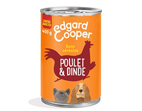Edgard & Cooper Dose für ausgewachsene Hunde ohne Getreide, natürliche Nahrung, frisches Huhn und Truthahn, gesunde Ernährung, lecker und ausgewogen, Pro - 400 g Edgard & Cooper Dose für ausgewachsene Hunde ohne Getreide, natürliche Nahrung, frisches Huhn und Truthahn, gesunde Ernährung, lecker und ausgewogen, Pro - 400 g von Edgard Cooper