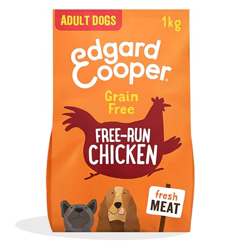 Edgard & Cooper Hundefutter, Trockenfutter für Hunde, (Huhn, 1kg), Hundefutter trocken getreidefrei ohne Zucker, natürliche Zutaten und frisches Fleisch, voller essentieller Aminosäuren von Edgard Cooper