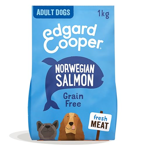 Edgard & Cooper Hundefutter, Trockenfutter für Hunde, (Lachs, 1kg), Hundefutter trocken getreidefrei ohne Zucker, natürliche Zutaten und frisches Lachs, voller essentieller Aminosäuren von Edgard Cooper