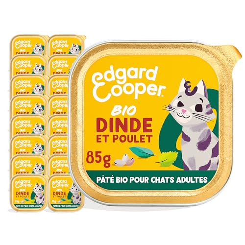 Edgard & Cooper Katzendose ohne Körner Naturnahrung (Bio Pute/Huhn, Bj: 85g x 16) von Edgard Cooper