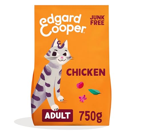 Edgard & Cooper Katzenfutter, Trockenfutter für Katzen, (Huhn, 750g), Katzenfutter trocken ohne Zucker, getreidefrei, sterilisierte und aktive Katzen, Hypoallergen, frischer Fleisch von Edgard Cooper