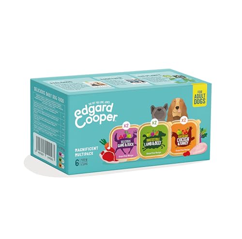 Edgard & Cooper Multipack Pavée für erwachsene Hunde ohne Getreide, natürliche Nahrung, 6 x 100 g, Huhn, Lamm, Wild, gesunde Ernährung, schmackhaft und ausgewogen, hochwertige Proteine von Edgard Cooper