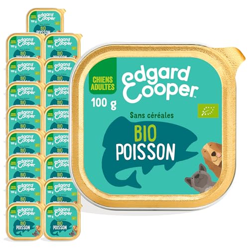 Edgard & Cooper Nassfutter für Hunde, (Bio-Fisch, 100 g x 17), ohne Getreide & Bio, frischer Fisch und hochwertige Proteine, echte Zutaten für Hunde, hypoallergen, ohne Zuckerzusatz von Edgard Cooper