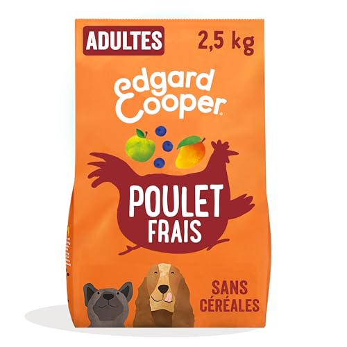 Edgard & Cooper Trockenfutter für Erwachsene Hunde, ohne Getreide, natürliche Nahrung, 2,5 kg, frisches Huhn, gesunde Ernährung, schmackhaft und ausgewogen, hochwertige Proteine von Edgard Cooper