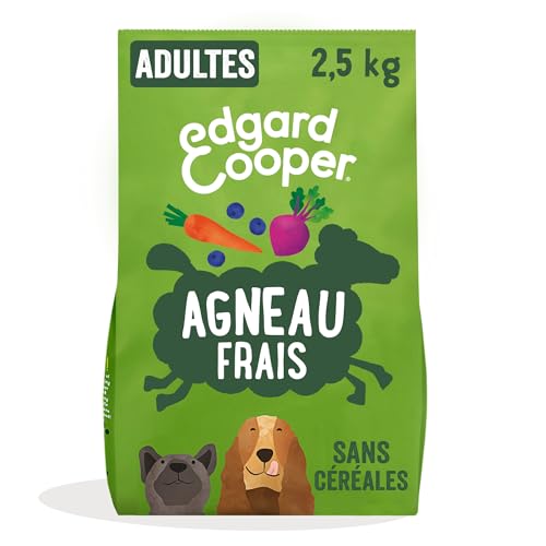 Edgard & Cooper Trockenfutter für erwachsene Hunde, ohne Getreide, natürliche Nahrung, 2,5 kg, frisches Lamm, hypoallergen, gesunde Ernährung, schmackhaft und ausgewogen, hochwertige Proteine von Edgard Cooper