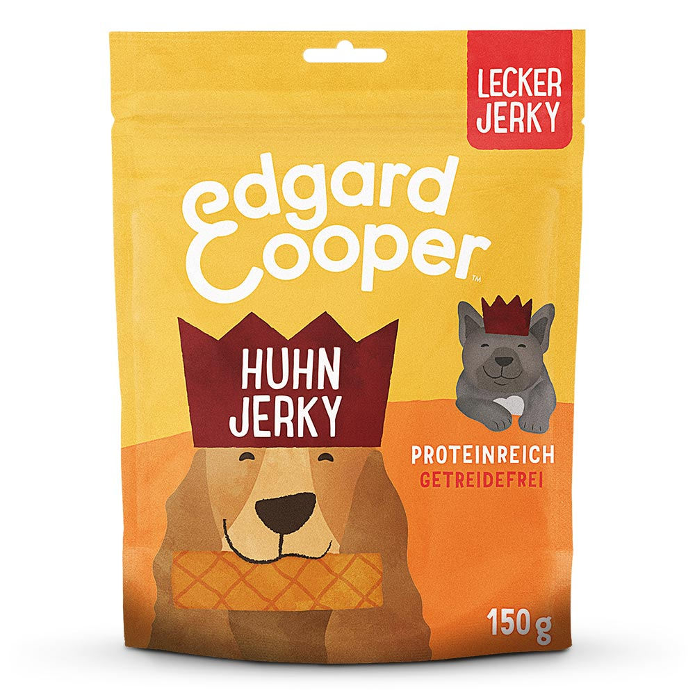 Edgard & Cooper | Saftiges Huhn Jerky | 8 x 150 g von Edgard & Cooper