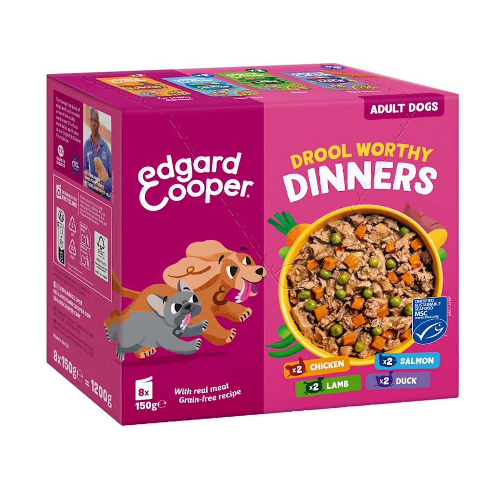 Edgard & Cooper Adult Drool Worthy Dinners Multipack - 8 x 150 g von Edgard & Cooper