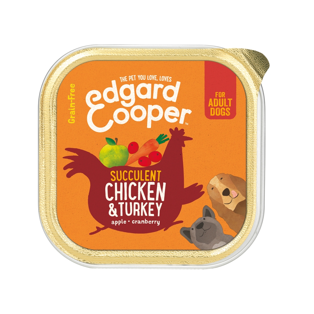 Edgard & Cooper Adult Hundefutter - Schälchen - Huhn & Truthahn - 11 x 150 g von Edgard & Cooper