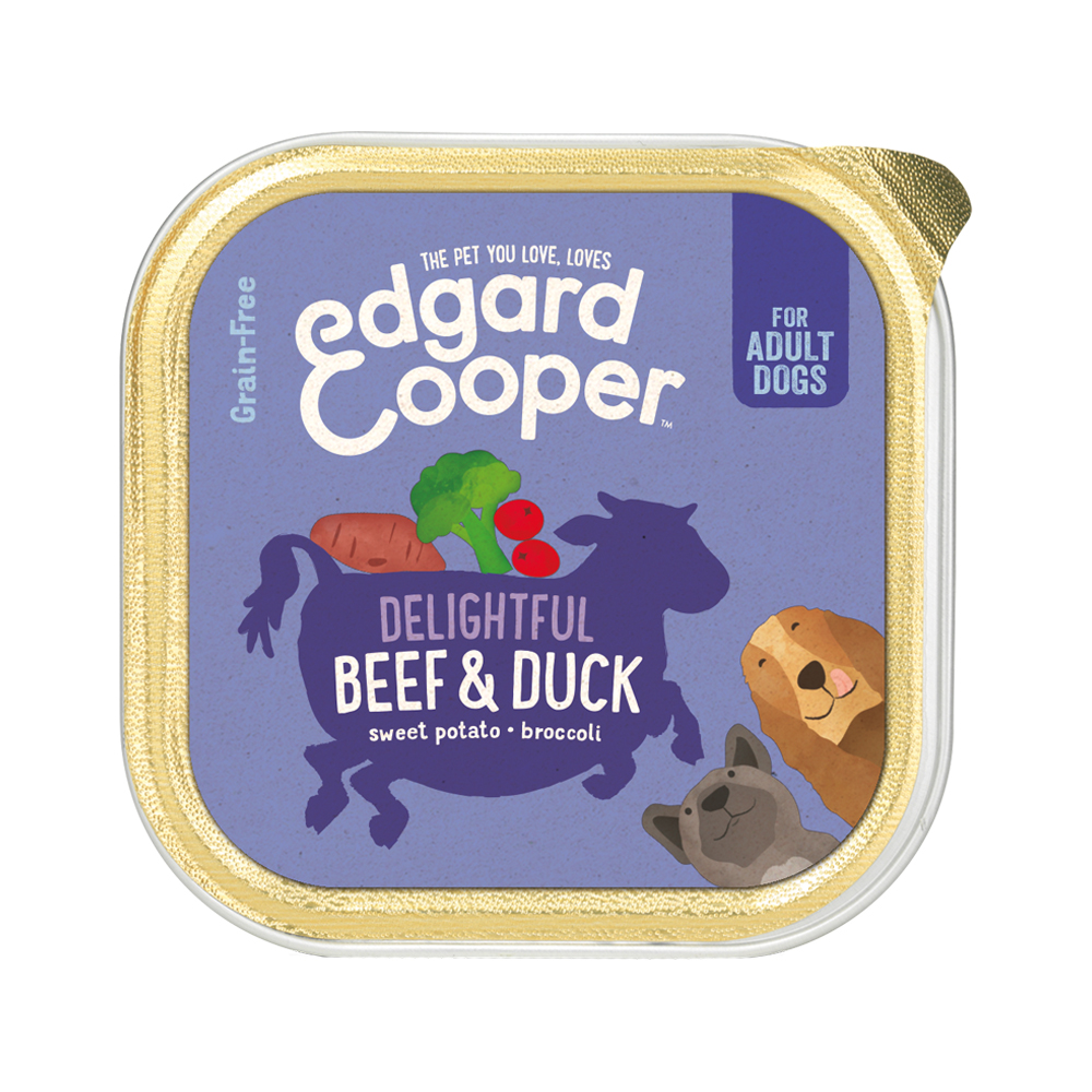 Edgard & Cooper Adult Hundefutter - Schälchen - Rind & Ente - 11 x 150 g von Edgard & Cooper