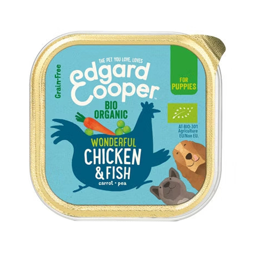 Edgard & Cooper Biologisch Puppy - Huhn & Fisch - im Schälchen - 17 x 100 g von Edgard & Cooper