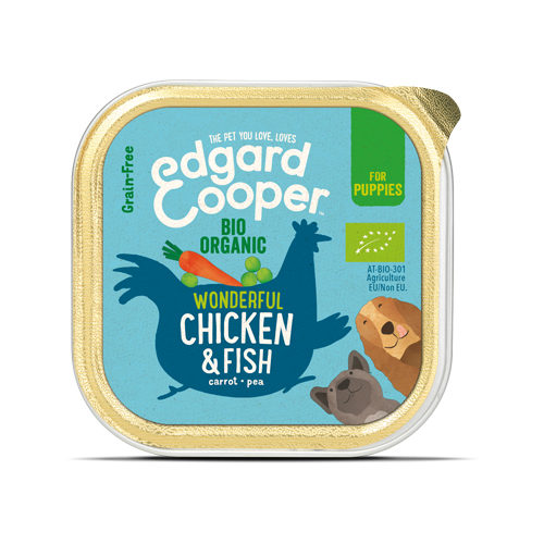 Edgard & Cooper Biologisch Puppy - Huhn & Fisch - im Schälchen - 17 x 100 g von Edgard & Cooper