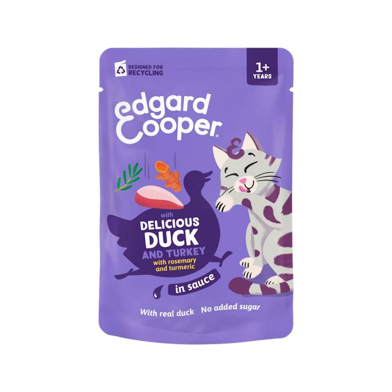 Edgard & Cooper Cat Adult - Ente & Truthahn - 12 x 85 g von Edgard & Cooper