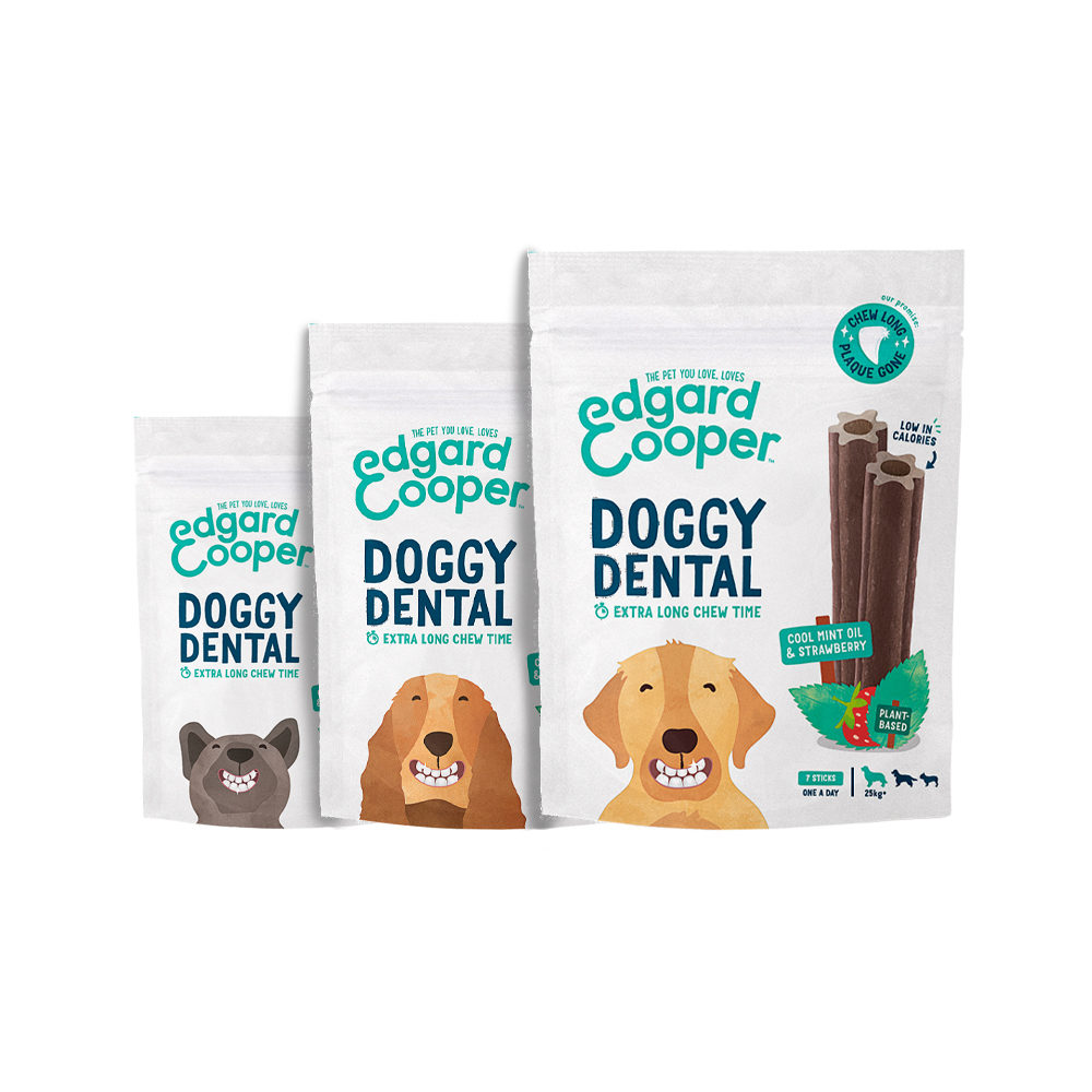 Edgard & Cooper Doggy Dental Medium - Minze & Erdbeere - 7 Sticks von Edgard & Cooper