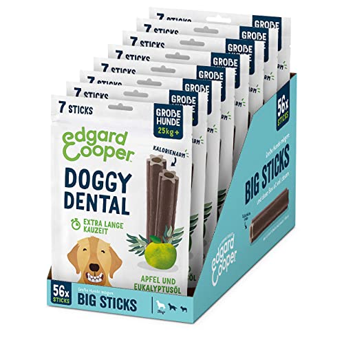 Edgard & Cooper Snacks 56 Dental Stick für große Hunde Natural 8x7 Kausticks Zahnpflege Eukalyptus & Apfel, Einmal täglich, Kalorienarm, Langes Kauen Effektiv, Frischer Atem Edgard & Cooper Snacks 56 Dental Stick für große Hunde Natural 8x7 Kausticks Zahnpflege Eukalyptus & Apfel, Einmal täglich, Kalorienarm, Langes Kauen Effektiv, Frischer Atem von Edgard Cooper