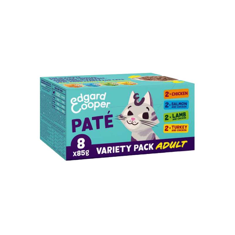 Edgard & Cooper Erwachsene Katze - Mehrfachpackung Pastete - 8 x 85 g von Edgard & Cooper