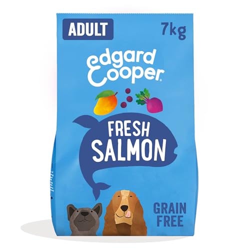Edgard & Cooper Frischer Norwegischer Lachs, Trockenfutter für ausgewachsene Hunde, getreidefrei, verpackt mit frischem Fleisch von Edgard Cooper