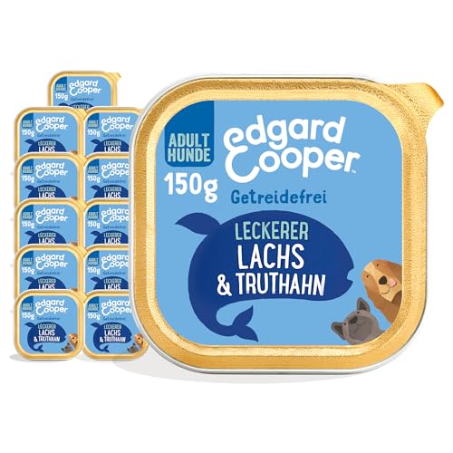 Edgard & Cooper Nassfutter für Hunde, (Lachs & Truthahn, 150g x11), Getreidefrei, natürliche Zutaten und frisches Fleisch, voller essentieller Aminosäuren von Edgard Cooper