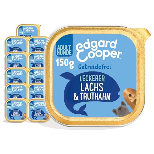 Edgard & Cooper Nassfutter für Hunde, (Lachs & Truthahn, 150g x11), Getreidefrei, natürliche Zutaten und frisches Fleisch, voller essentieller Aminosäuren von Edgard Cooper