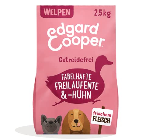Edgard & Cooper Welpenfutter, Trockenfutter für Hunde (Ente & Huhn, 2.5kg), Hundefutter trocken, Getreidefrei, natürliche Zutaten und frisches Fleisch, voller essentieller Aminosäuren von Edgard Cooper