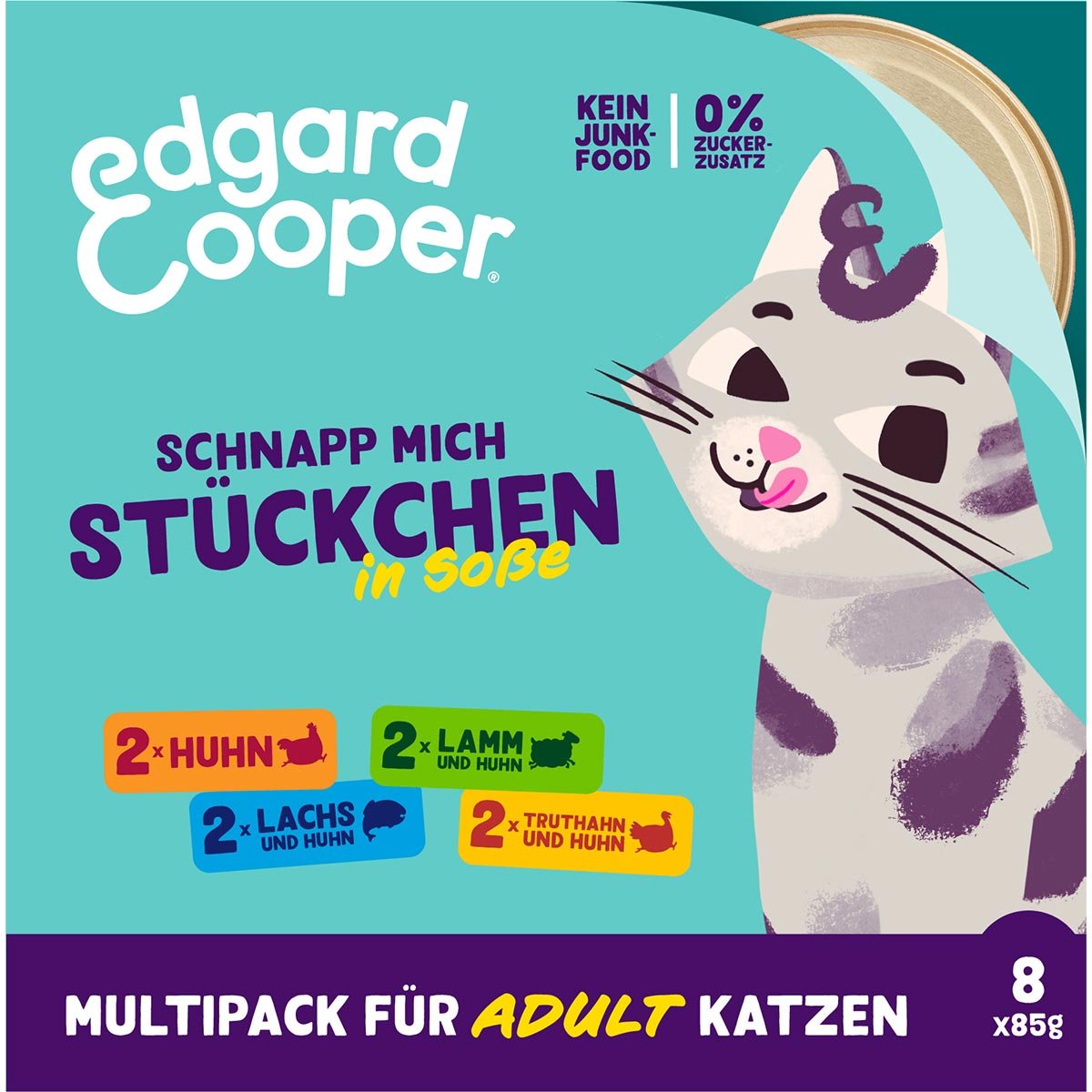 Edgard & Cooper Katze Stückchen in Soße Adult Multipack 48x85g von Edgard & Cooper