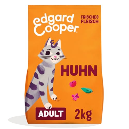 Edgard & Cooper Katzenfutter, Trockenfutter für Katzen, (Huhn, 2kg), Getreidefrei, voll von frischem Fleisch und natürlichen Zutaten, geeignet für sterilisierte und aktive Katzen von Edgard Cooper