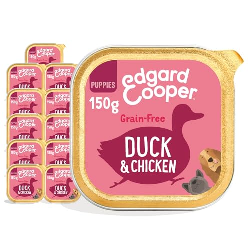 Edgard & Cooper Natürliches Nassfutter für Hunde, getreidefrei, reich an Protein und gesund (Welpe – Ente & Huhn, 150 g (11 Stück) von Edgard Cooper