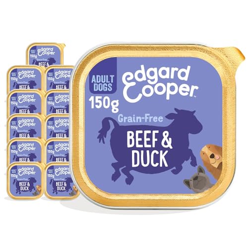 Edgard & Cooper Natural Wet Adult Dog Food - 11 x 150g - Beef & Duck - Grain Free, Protein & Healthy von Edgard & Cooper