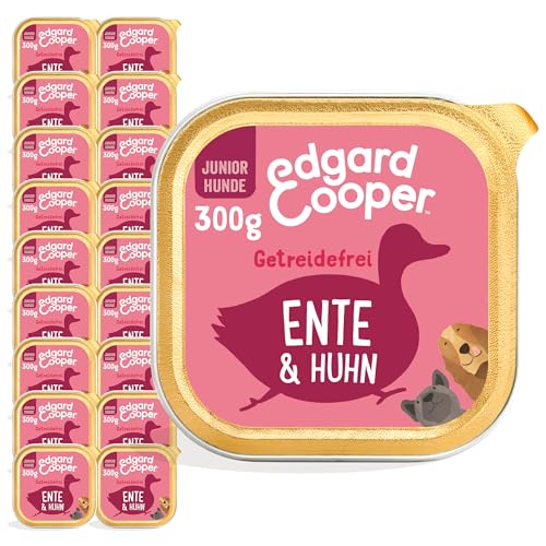 Edgard & Cooper Nassfutter für Welpen, (Ente & Huhn, 300g x 18), Getreidefrei, natürliche Zutaten und frisches Fleisch, voller essentieller Aminosäuren von Edgard Cooper