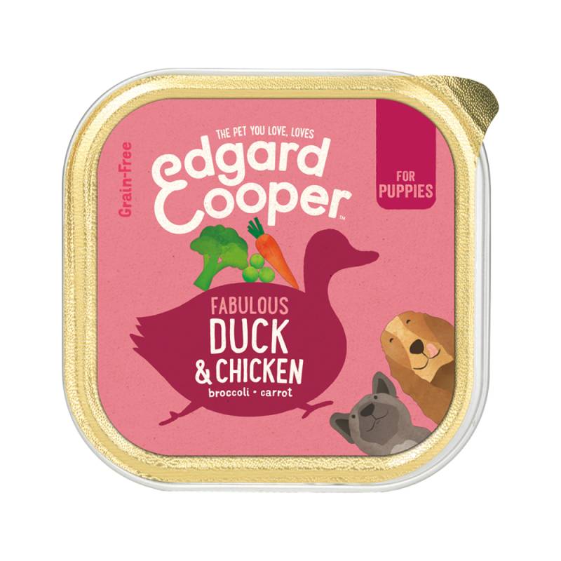 Edgard & Cooper Puppy Hundefutter - Schälchen - Ente & Huhn - 11 x 150 g von Edgard & Cooper