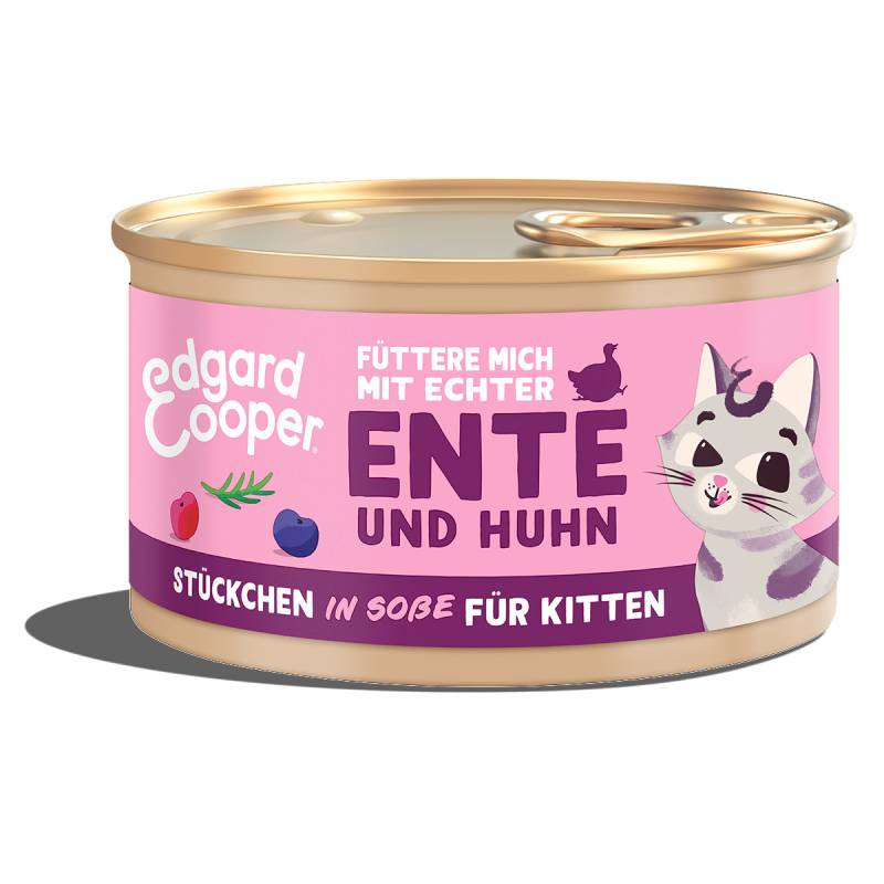 Edgard & Cooper Stückchen in Sauce Kitten Ente und Huhn 6x85g von Edgard & Cooper