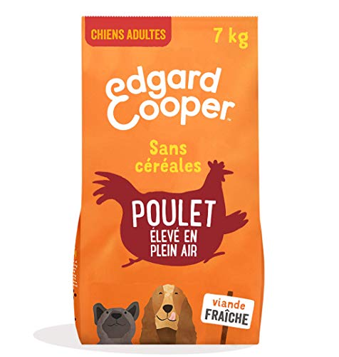 Edgard & Cooper Trockenfutter für Hunde, ausgewachsen, ohne Getreide, natürliche Nahrung, 7 kg, frisches Huhn, gesunde Ernährung, schmackhaft und ausgewogen, hochwertiges Protein von Edgard Cooper