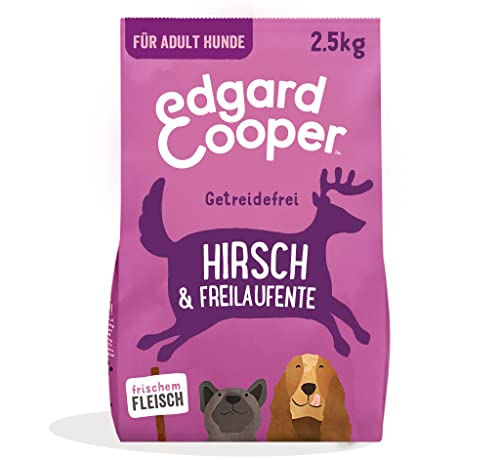 Edgard & Cooper Hundefutter Trocken Getreidefrei Hypoallergenes Hundefutter Hund Erwachsene Adult Natürliche 2.5kg Hirsch & Ente mit viel frisches Fleisch, Schmackhafte und ausgewogene nahrung… von Edgard Cooper