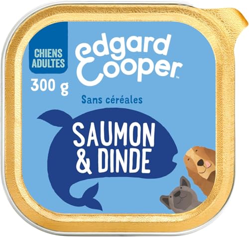 Edgard & Cooper Hundefutter Nass Pate Hund Erwachsene Getreidefrei Nassfutter Natürliche Nahrung 300g x 18 Frisches Huhn & Truthahn, Gesunde Ernährung, Schmackhaft, Ausgewogen, Hochwertige Proteine von Edgard Cooper