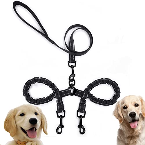 Edipets, Doppelleine fur Zwei Hunde, Ausziehbar, Reflektierend, Anti-Riemen, 360°, Verhedderungsfrei, für Hundetraining von Edipets