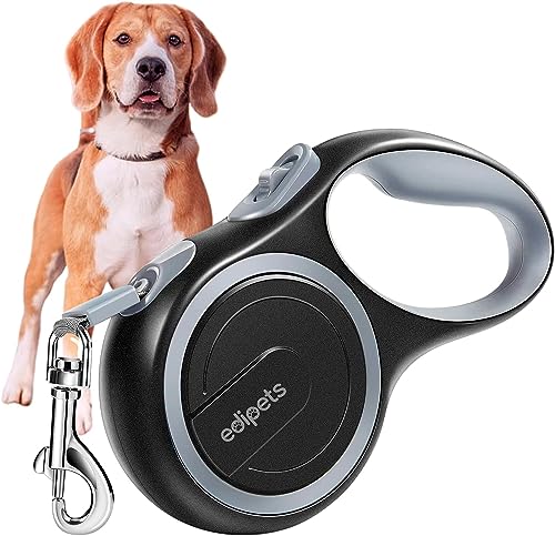 Edipets, Hundeleine, Ausziehbar, Einziehbar, 3, 5 und 8 Meter, Flexibles Band für Rechts- und Spaziergänge, Dog Leash, Rolleine, Flexileine, Retractable (Grau, 5 Meter <50kg) von Edipets