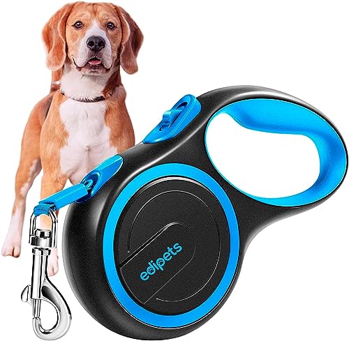 Edipets, Hundeleine, Ausziehbar, Einziehbar, 3, 5 und 8 Meter, Flexibles Band für Rechts- und Spaziergänge, Dog Leash, Rolleine, Flexileine, Retractable (Blau, 8 Meter) von Edipets