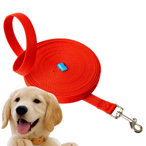 Edipets, Schleppleine für Hunde, 1.5m / 3m / 5m / 10m / 15m, Wasserdicht Trainingsleine für Große bis Kleine Hunde, Robuste Hundeleine (1,5 m, Rot) von Edipets