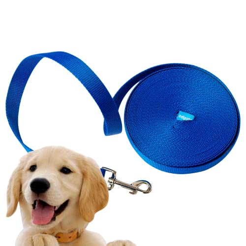 Edipets, Schleppleine für Hunde, 1.5m / 3m / 5m / 10m / 15m, Wasserdicht Trainingsleine für Große bis Kleine Hunde, Robuste Hundeleine (10 m, dunkelblau) von Edipets