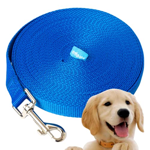 Edipets, Schleppleine für Hunde, 1.5m / 3m / 5m / 10m / 15m, Wasserdicht Trainingsleine für Große bis Kleine Hunde, Robuste Hundeleine (15 m, dunkelblau) von Edipets