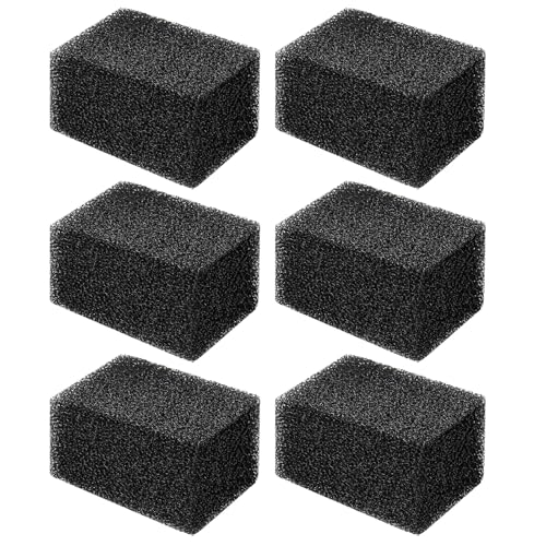 Editbar 6PCS Aquarium Filter Schwamm – Biochemischer Filterschwämme 10PPI (10×7×6CM), Ersatzfilter für Aquariumfilter – Effiziente Wasserreinigung & Staubfilterung (Schwarze) von Editbar