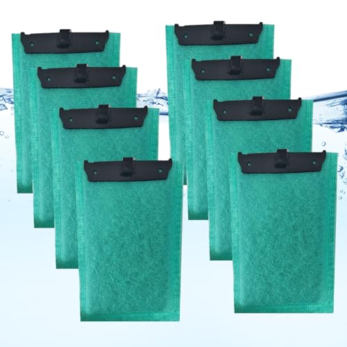 Editbar 8PCS Ersatzfilter für ReptoFilter, geeignet für ReptoFilter Medium Filter250/300 – Aquarium Filtermedien mit Aktivkohle und Filterwatte, Geruchsentfernend, wasserklärend und Langle von Editbar