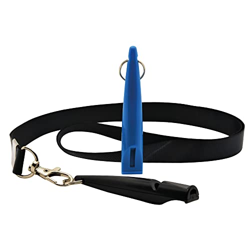 Edpros 2er Pack Hundepfeifen mit genormeter Frequenz, laut und weitreichend für die Hundeausbildung (1x schwarz 1x blau) von Edpros