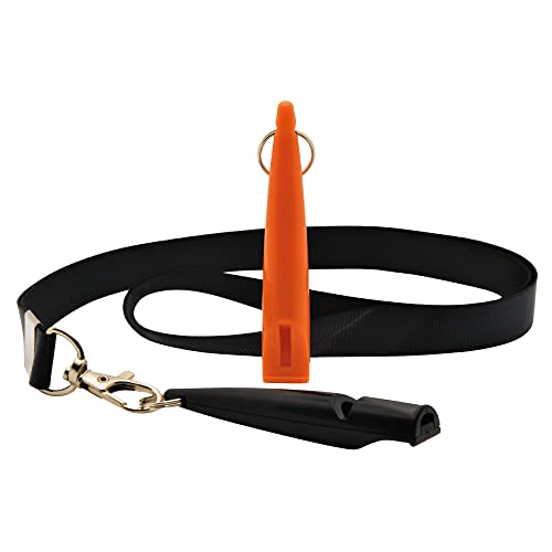 Edpros 2er Pack Hundepfeifen mit genormeter Frequenz, laut und weitreichend für die Hundeausbildung (1x schwarz 1x orange) von Edpros